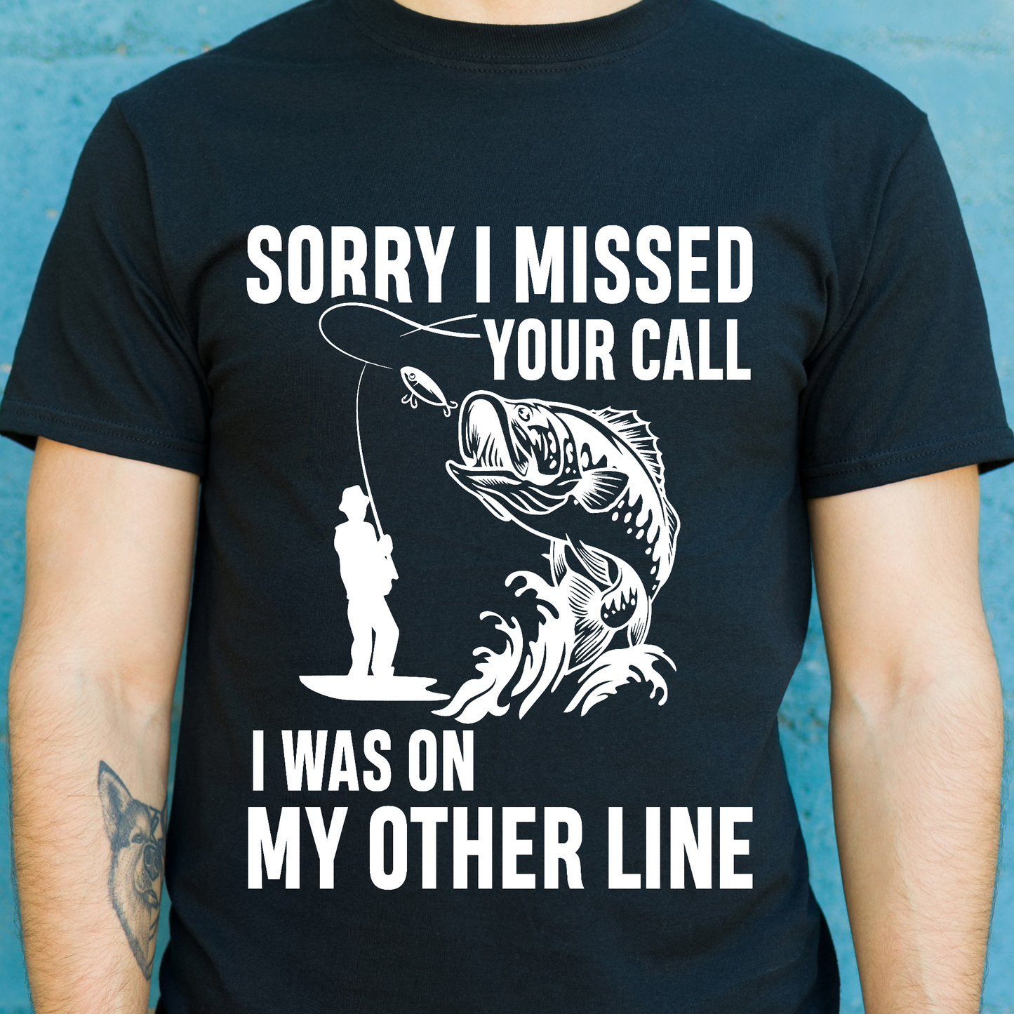 Sorry i missed your call i was on the other line fishing t-shirt - Premium t-shirt from Lees Krazy Teez - Just $19.95! Shop now at Lees Krazy Teez