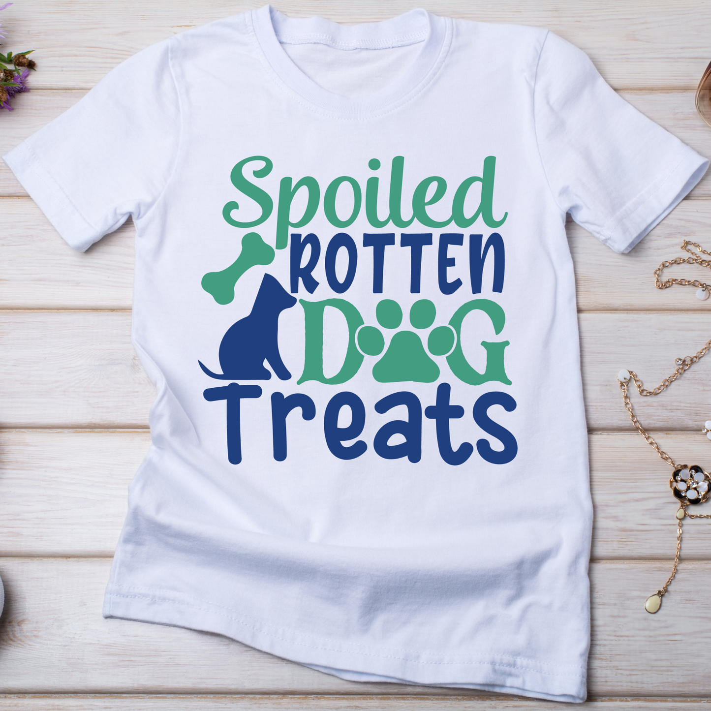 Spoiled rotten dog treats - Women's Animal t-shirt - Premium t-shirt from Lees Krazy Teez - Just $21.95! Shop now at Lees Krazy Teez