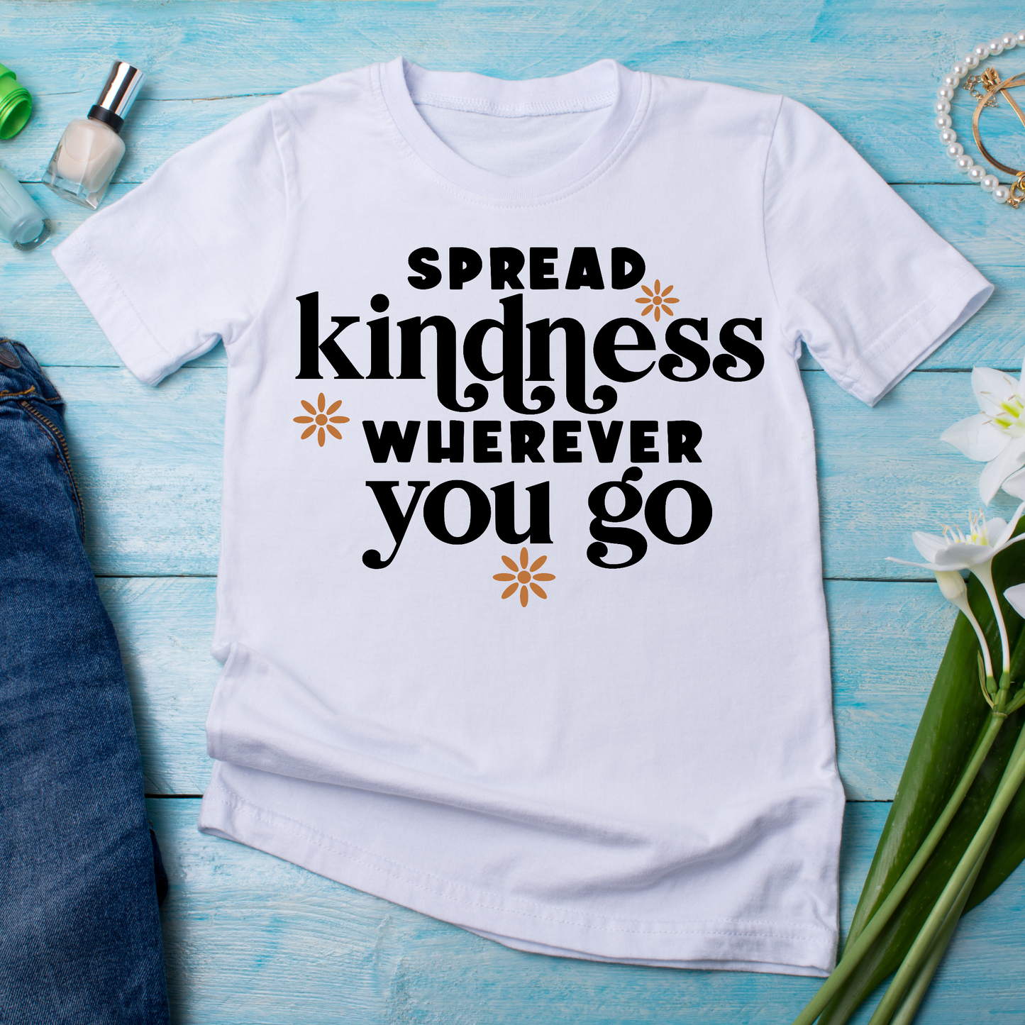 Spread kindness where ever you go awesome ladies tee - Premium t-shirt from Lees Krazy Teez - Just $21.95! Shop now at Lees Krazy Teez