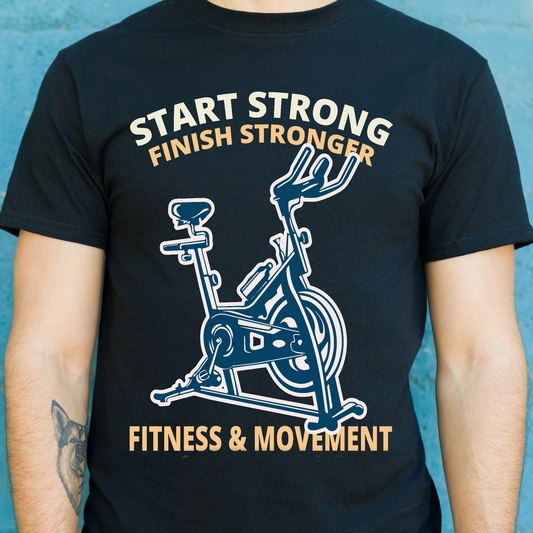 Start strong finish stronger bodybuilding t-shirt - Premium t-shirt from Lees Krazy Teez - Just $19.95! Shop now at Lees Krazy Teez