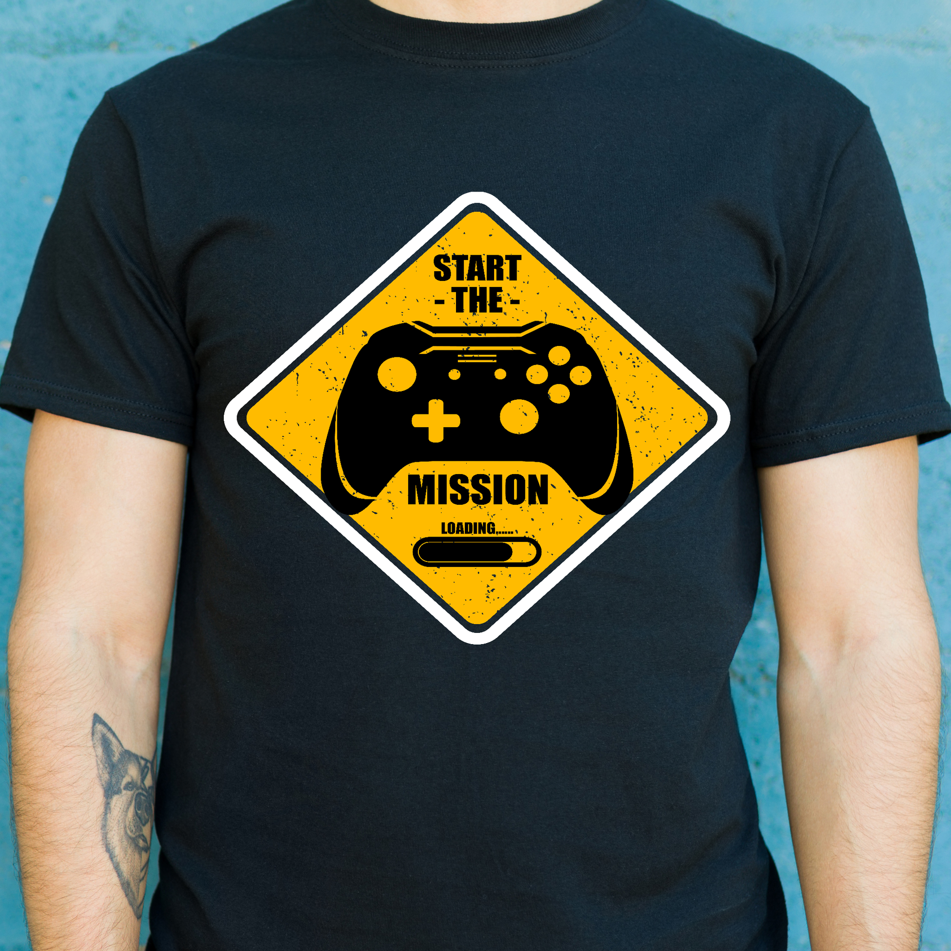 Start the mission awesome Men's gamer t-shirt - Premium t-shirt from Lees Krazy Teez - Just $19.95! Shop now at Lees Krazy Teez