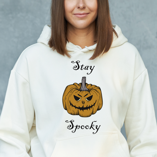 Stay spooky Jack O Lantern Women's halloween hoodie - Premium Hoodie from Lees Krazy Teez - Just $39.95! Shop now at Lees Krazy Teez