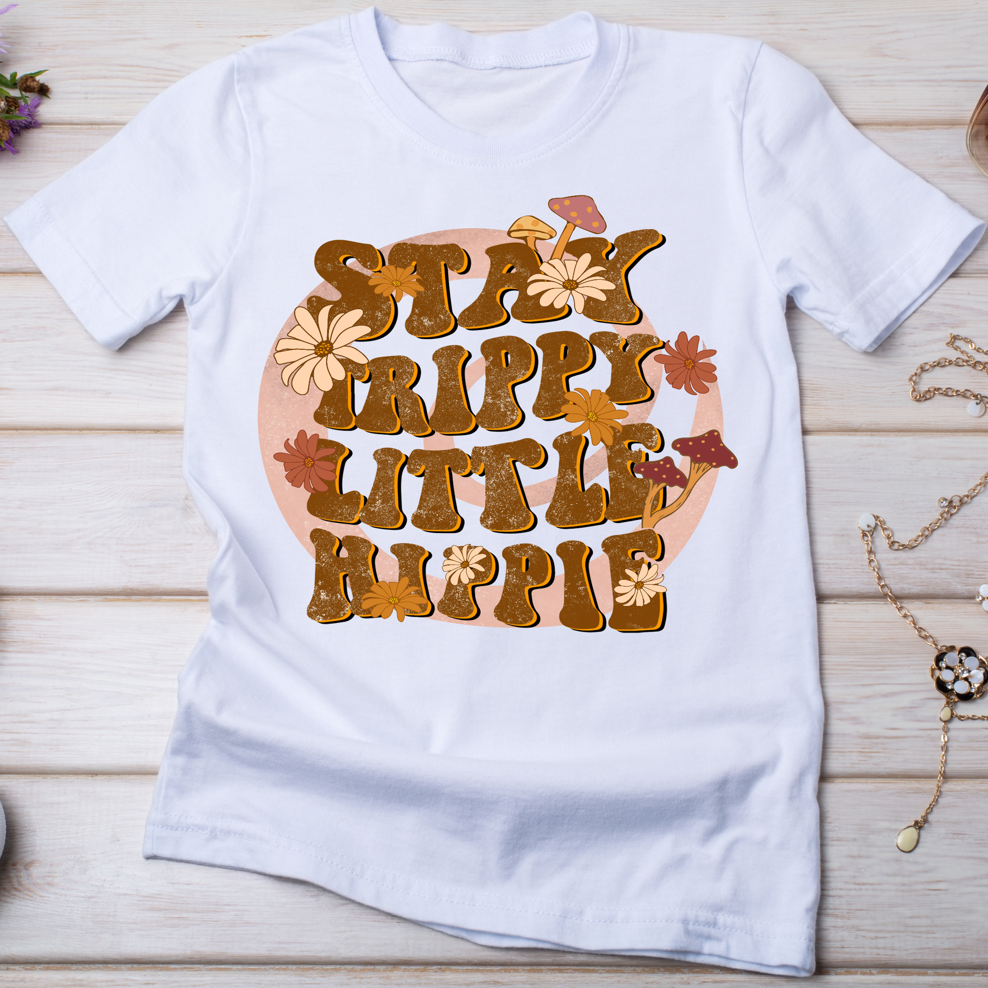 Stay trippy little hippy women's shirt - funny offensive t shirt - Premium t-shirt from Lees Krazy Teez - Just $21.95! Shop now at Lees Krazy Teez