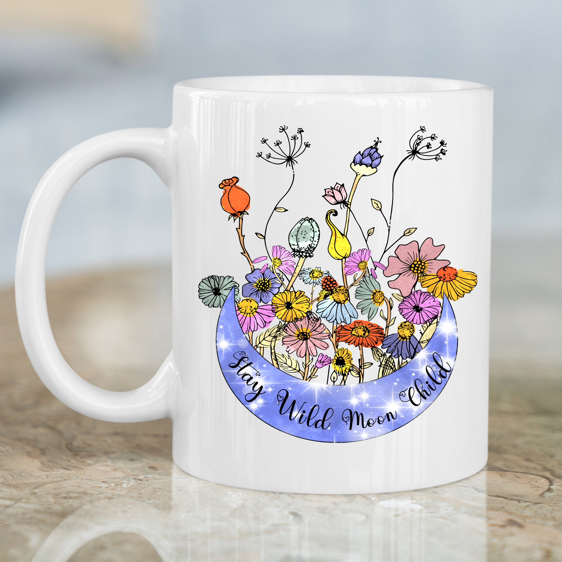 Stay wild moon child Funny mug - Premium mugs from Lees Krazy Teez - Just $24.95! Shop now at Lees Krazy Teez