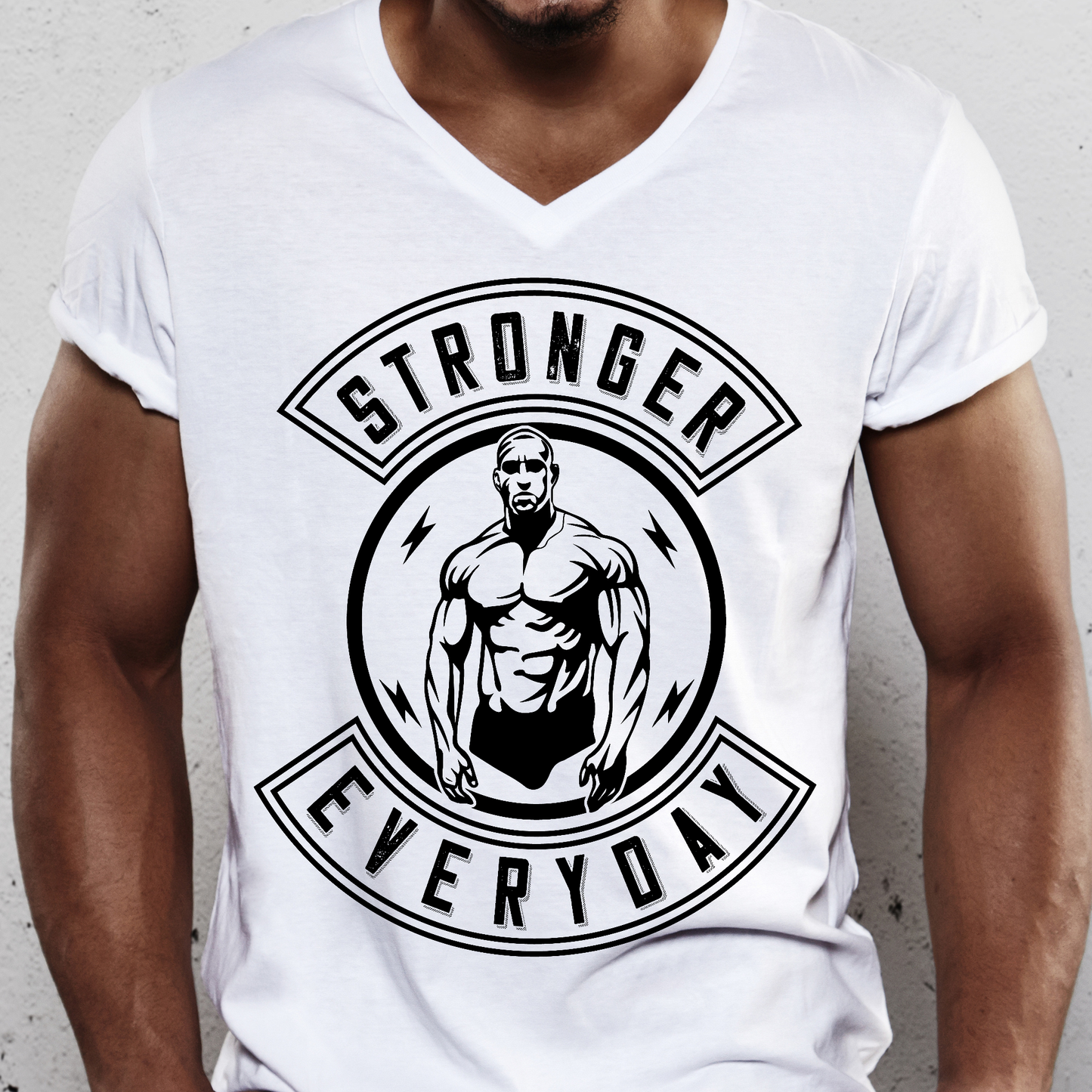 Stronger everyday Bodybuilding awesome Men's t-shirt - Premium t-shirt from Lees Krazy Teez - Just $19.95! Shop now at Lees Krazy Teez
