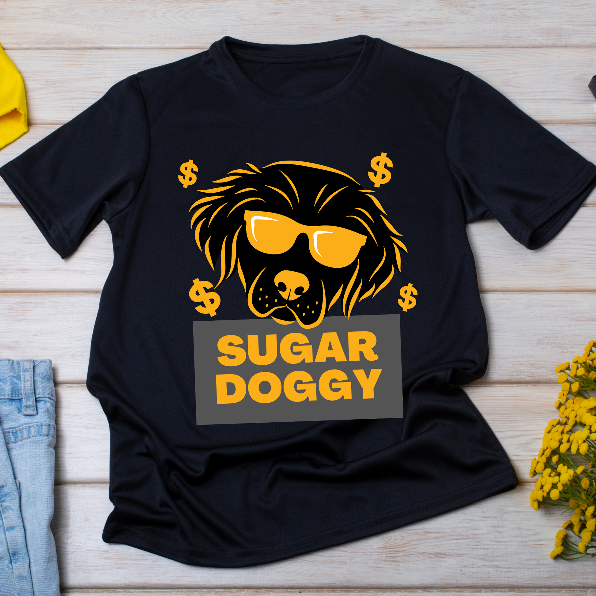 Sugar doggy awesome ladies tee animal t-shirt for women - Premium t-shirt from Lees Krazy Teez - Just $21.95! Shop now at Lees Krazy Teez
