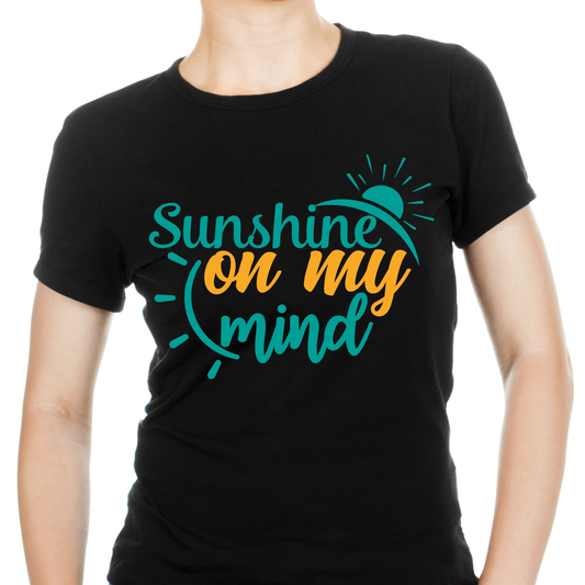 Sunshine on my mind awesome Women's vacation t-shirt - Premium t-shirt from Lees Krazy Teez - Just $21.95! Shop now at Lees Krazy Teez