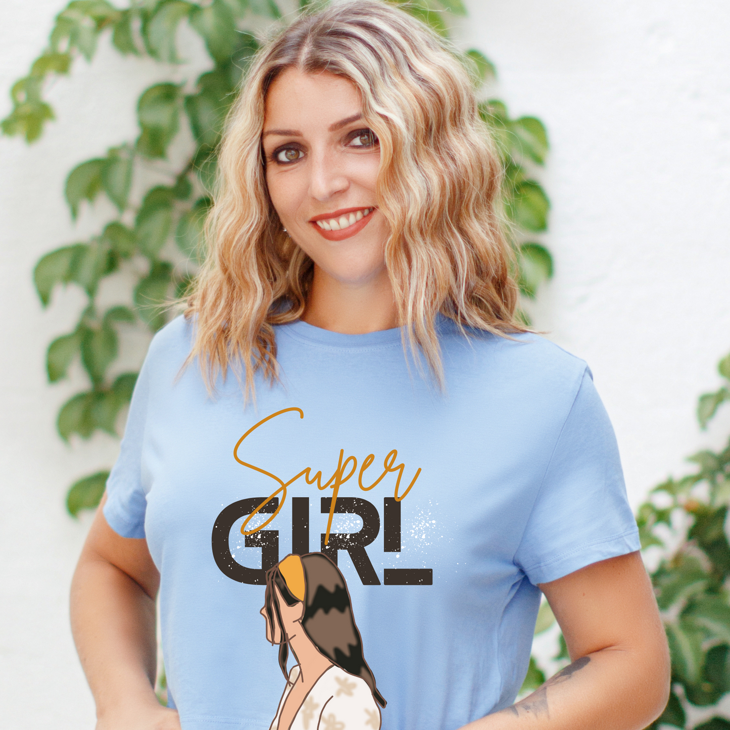 Super girl ladies awesome tee - Women's t-shirt - Premium t-shirt from Lees Krazy Teez - Just $21.95! Shop now at Lees Krazy Teez