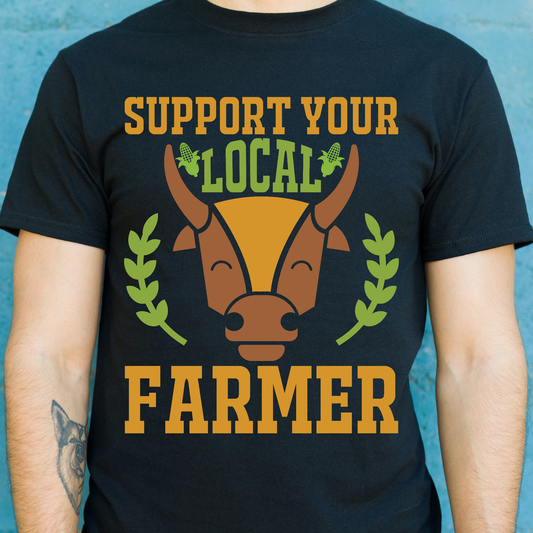 Support your local farmer Men's farm t-shirt - Premium t-shirt from Lees Krazy Teez - Just $21.95! Shop now at Lees Krazy Teez
