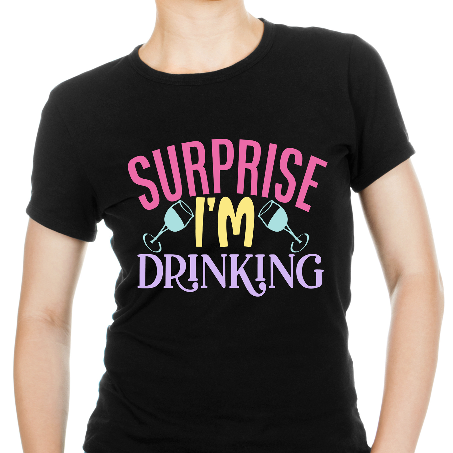 Surprise I'm drinking awesome Women's drinking t-shirt - Premium t-shirt from Lees Krazy Teez - Just $21.95! Shop now at Lees Krazy Teez