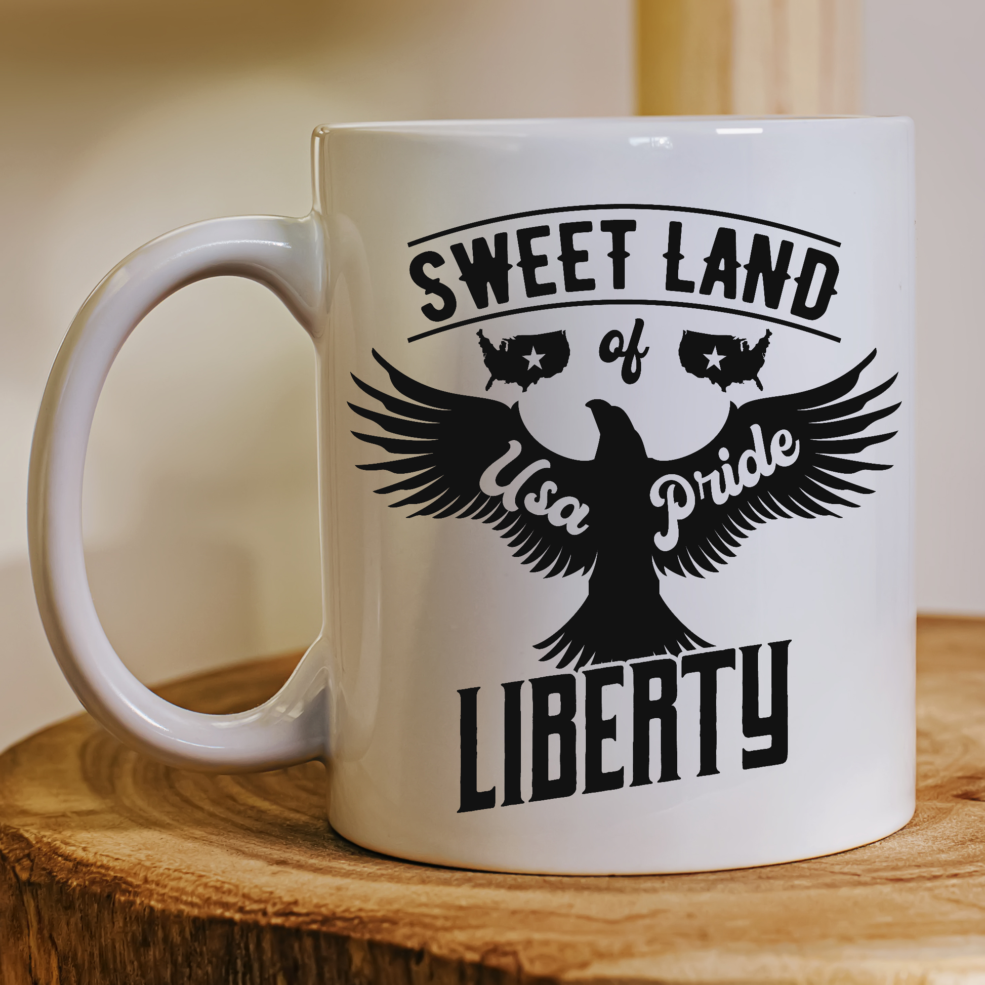 Sweet land of USA pride Liberty Mug - Premium mugs from Lees Krazy Teez - Just $24.95! Shop now at Lees Krazy Teez