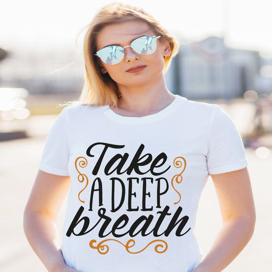 Take a deep breathe Women's awesome t-shirt - Premium t-shirt from Lees Krazy Teez - Just $19.95! Shop now at Lees Krazy Teez