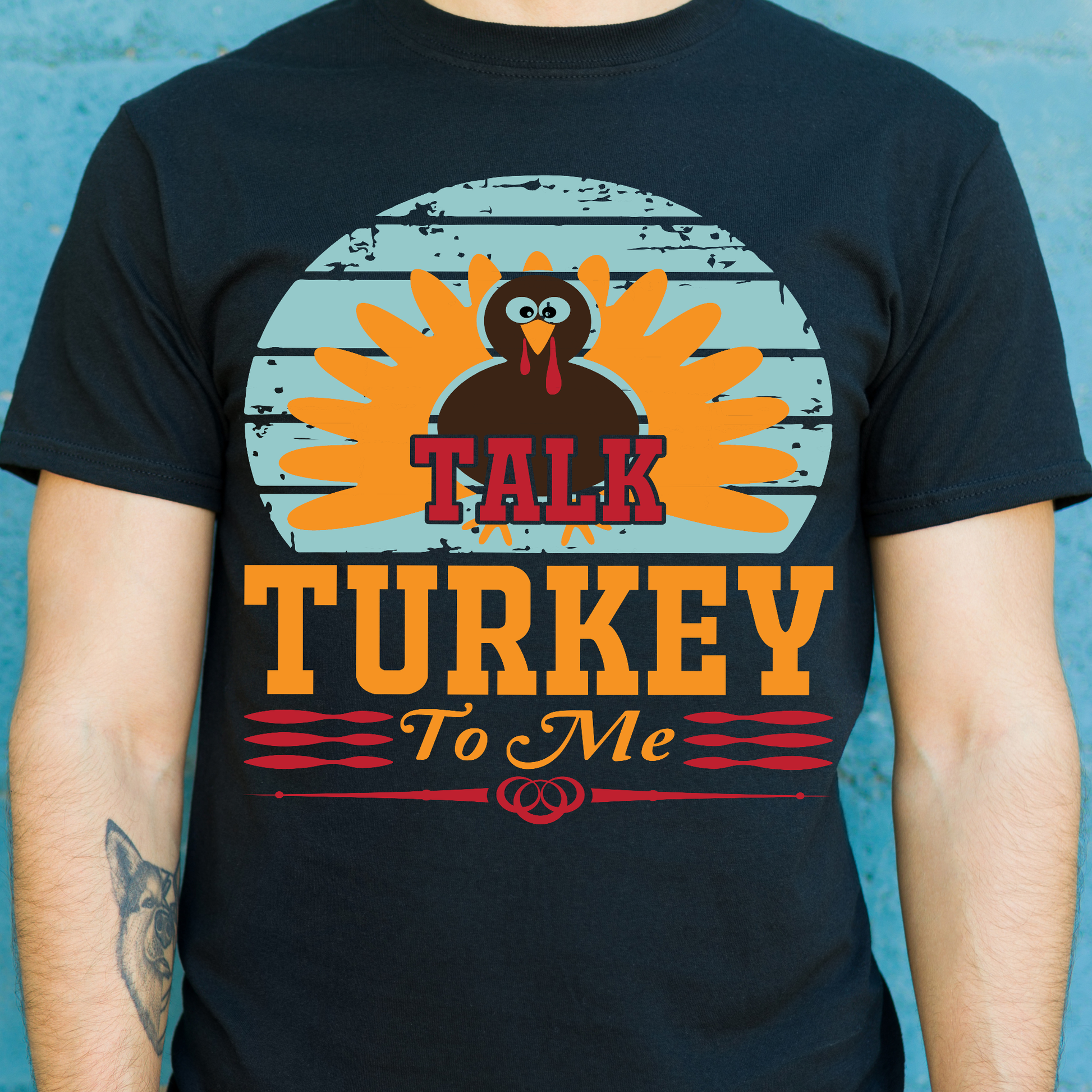 Talk turkey to me funny Thanksgiving Men's t-shirt - Premium t-shirt from Lees Krazy Teez - Just $21.95! Shop now at Lees Krazy Teez