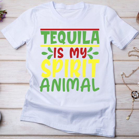 Tequila is my spirit animal - Women's drinking T-Shirt - Premium t-shirt from Lees Krazy Teez - Just $19.95! Shop now at Lees Krazy Teez
