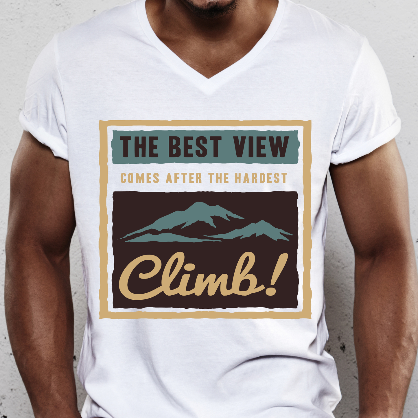 The best view comes after the hardest climb Men's t-shirt - Premium t-shirt from Lees Krazy Teez - Just $19.95! Shop now at Lees Krazy Teez