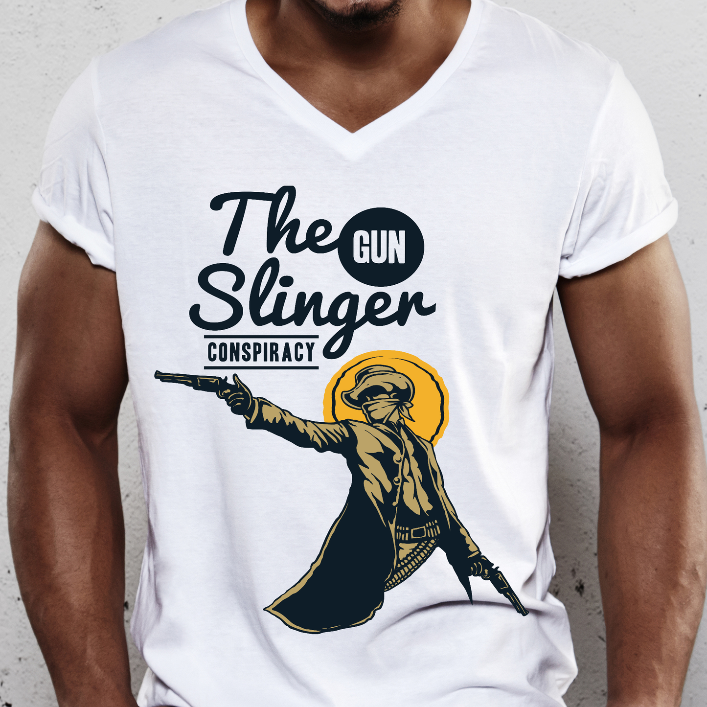 The gun slinger conspiracy awesome Men's t-shirt - Premium t-shirt from Lees Krazy Teez - Just $19.95! Shop now at Lees Krazy Teez