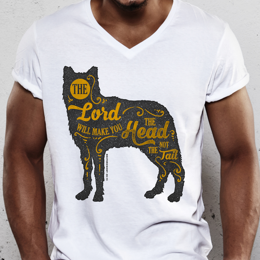 The head not the tail wolf christian religious t-shirt - Premium t-shirt from Lees Krazy Teez - Just $19.95! Shop now at Lees Krazy Teez