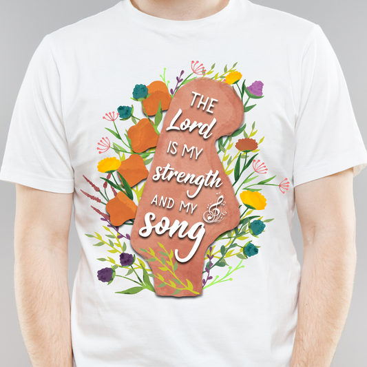 The lord is my strength and my song Christian t-shirt - Premium t-shirt from Lees Krazy Teez - Just $21.95! Shop now at Lees Krazy Teez