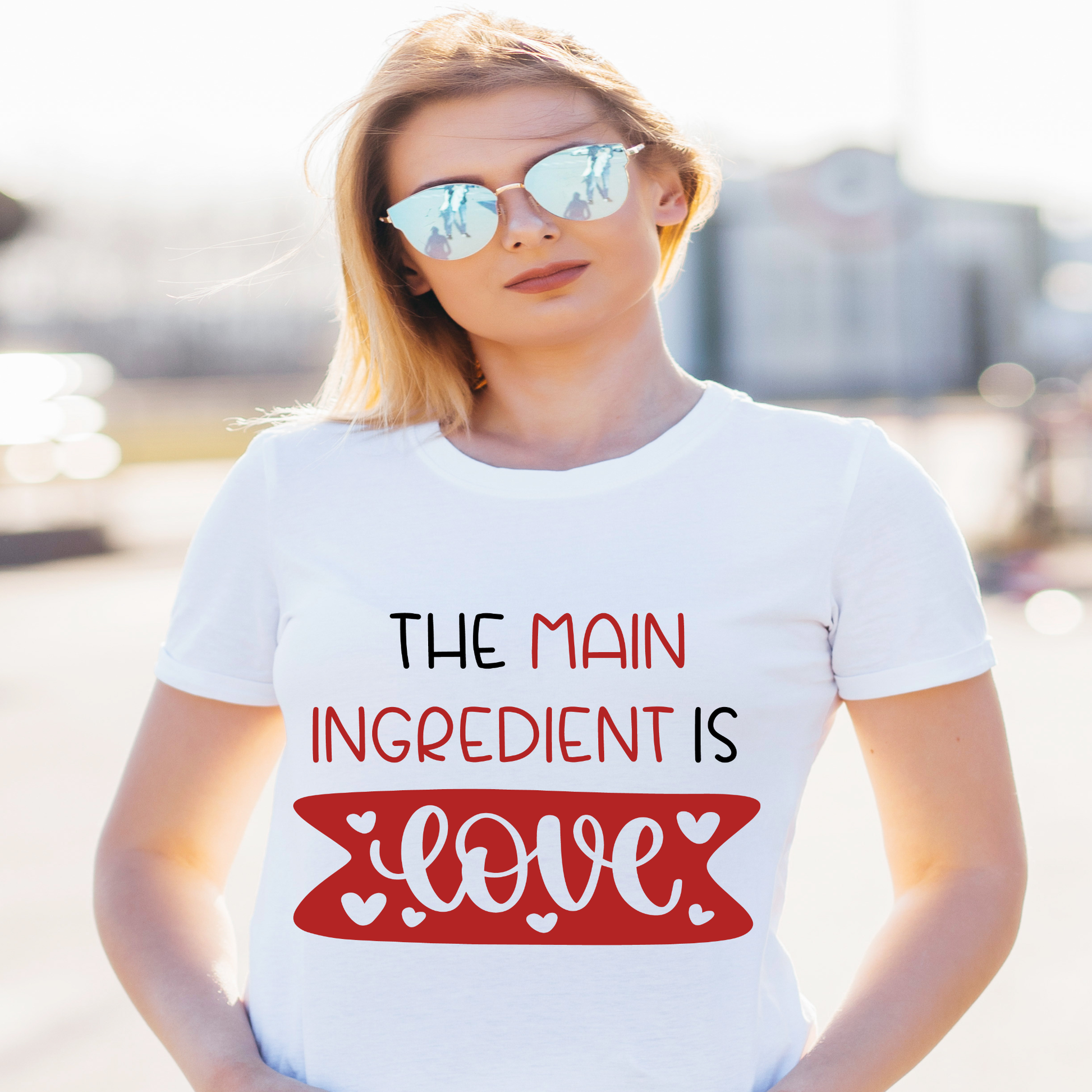 The main ingredient is love valentines Women's t-shirt - Premium t-shirt from Lees Krazy Teez - Just $19.95! Shop now at Lees Krazy Teez
