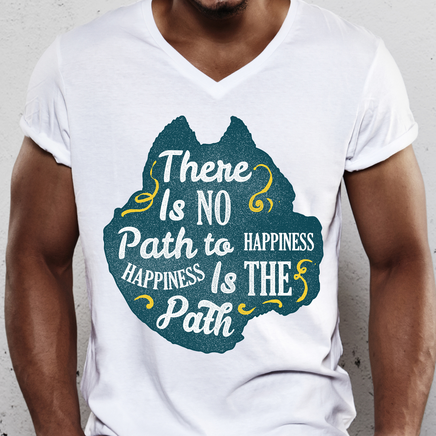 There is no path to happiness is the path Men's t-shirt - Premium t-shirt from Lees Krazy Teez - Just $19.95! Shop now at Lees Krazy Teez