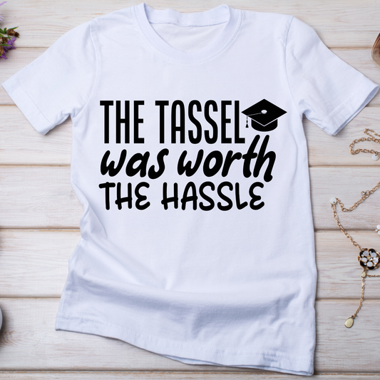 The tassle was worth the hassle - Women's cool graduation funny t-shirt - Premium t-shirt from Lees Krazy Teez - Just $20.95! Shop now at Lees Krazy Teez