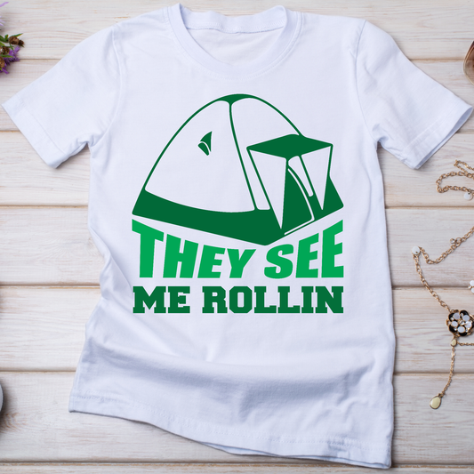 They see me rolling camping Women's t-shirt - Premium t-shirt from Lees Krazy Teez - Just $21.95! Shop now at Lees Krazy Teez