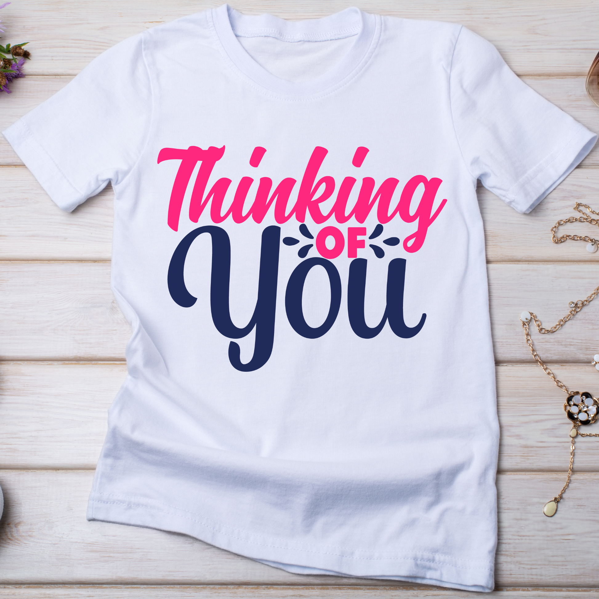 Thinking of you - womens awesome t shirt - Premium t-shirt from Lees Krazy Teez - Just $21.95! Shop now at Lees Krazy Teez