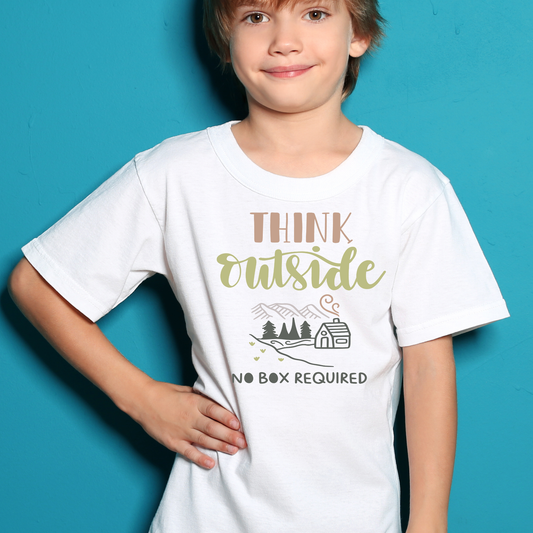 Think outside no box required youth boys t-shirt - Premium t-shirt from Lees Krazy Teez - Just $19.95! Shop now at Lees Krazy Teez