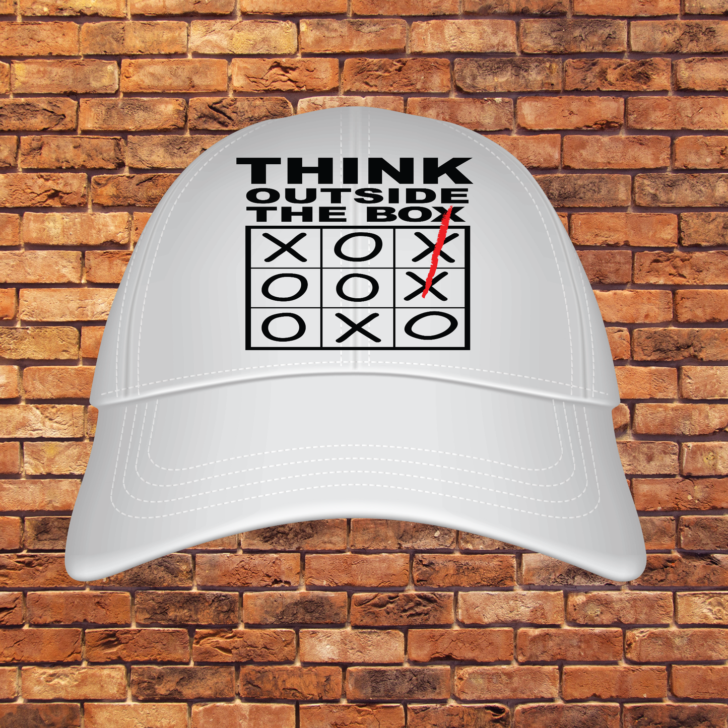 Think outside the box Men's awesome hat - Premium hat from Lees Krazy Teez - Just $29.95! Shop now at Lees Krazy Teez