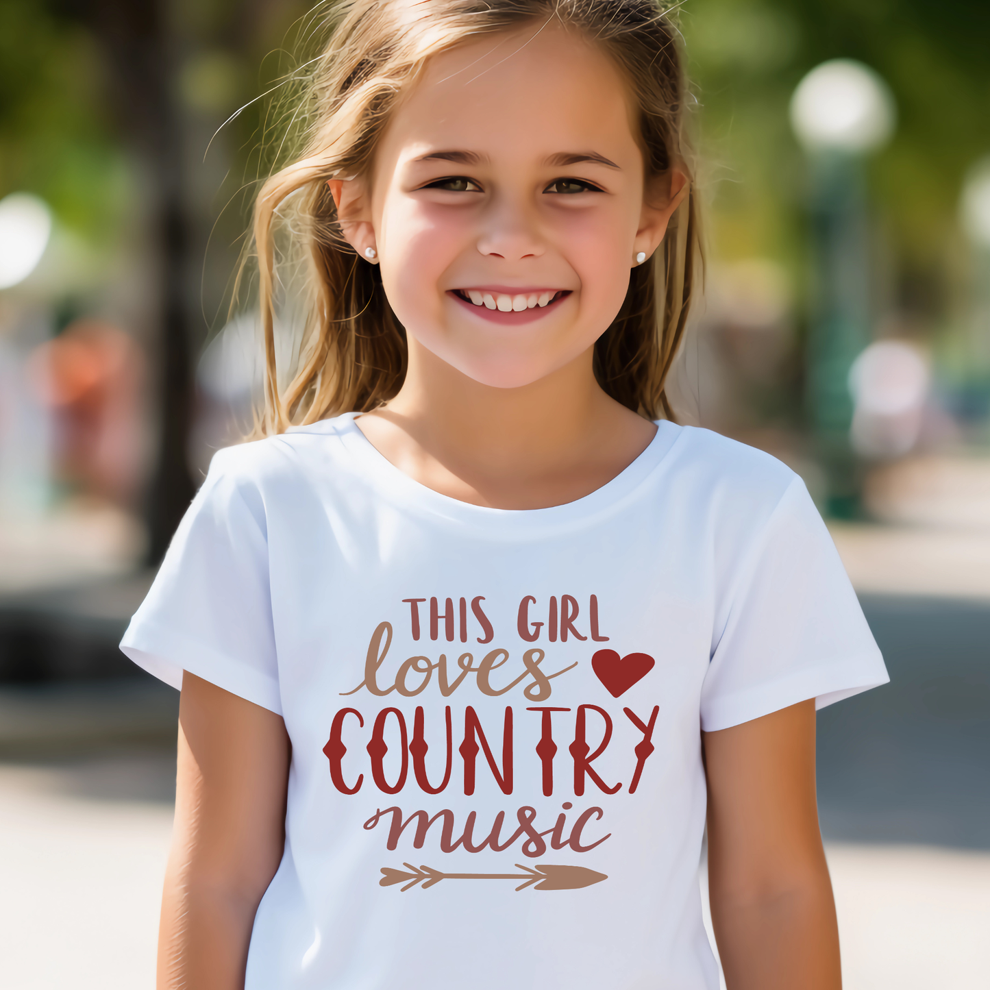 This girl loves country music youth t-shirt - Premium t-shirt from Lees Krazy Teez - Just $19.95! Shop now at Lees Krazy Teez