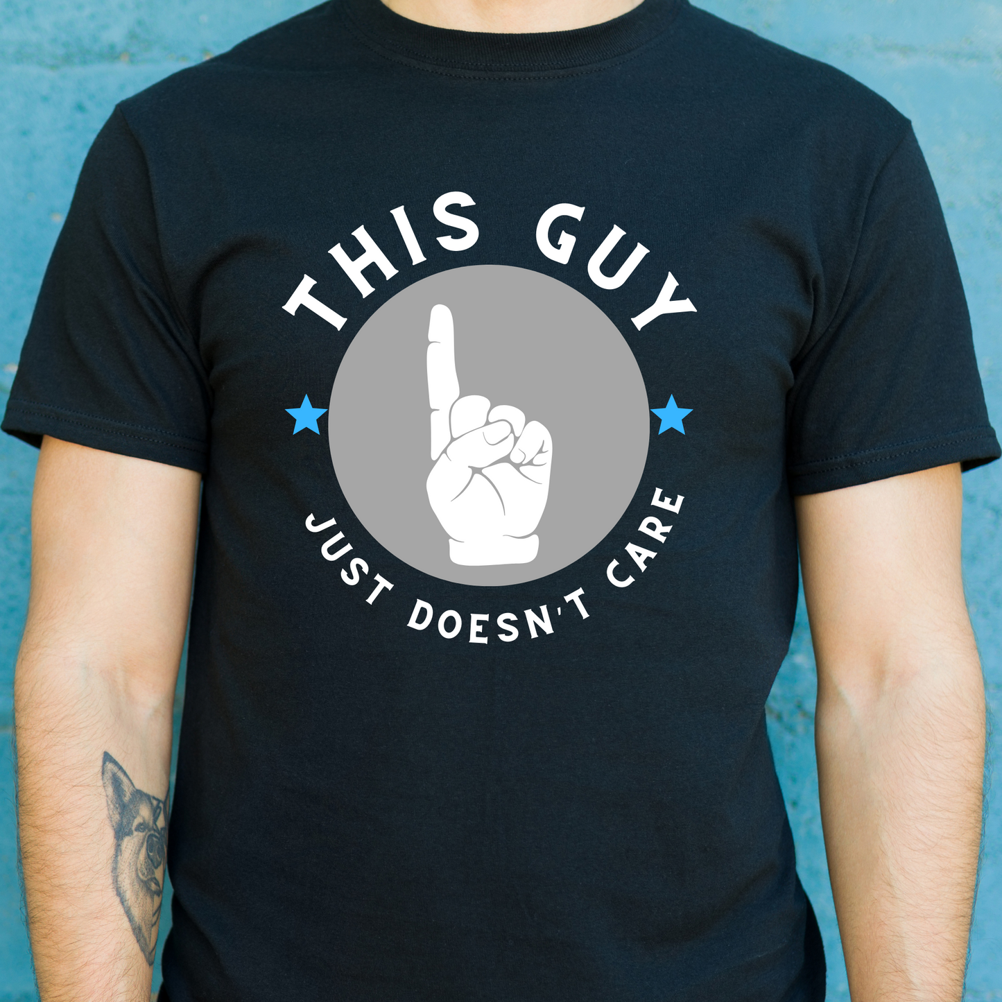 This guy just doesn't care - awesome funny tee - Premium t-shirt from Lees Krazy Teez - Just $21.95! Shop now at Lees Krazy Teez
