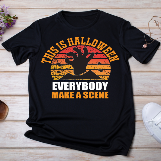 This is Halloween everybody make a scene t-shirt - Premium t-shirt from Lees Krazy Teez - Just $21.95! Shop now at Lees Krazy Teez