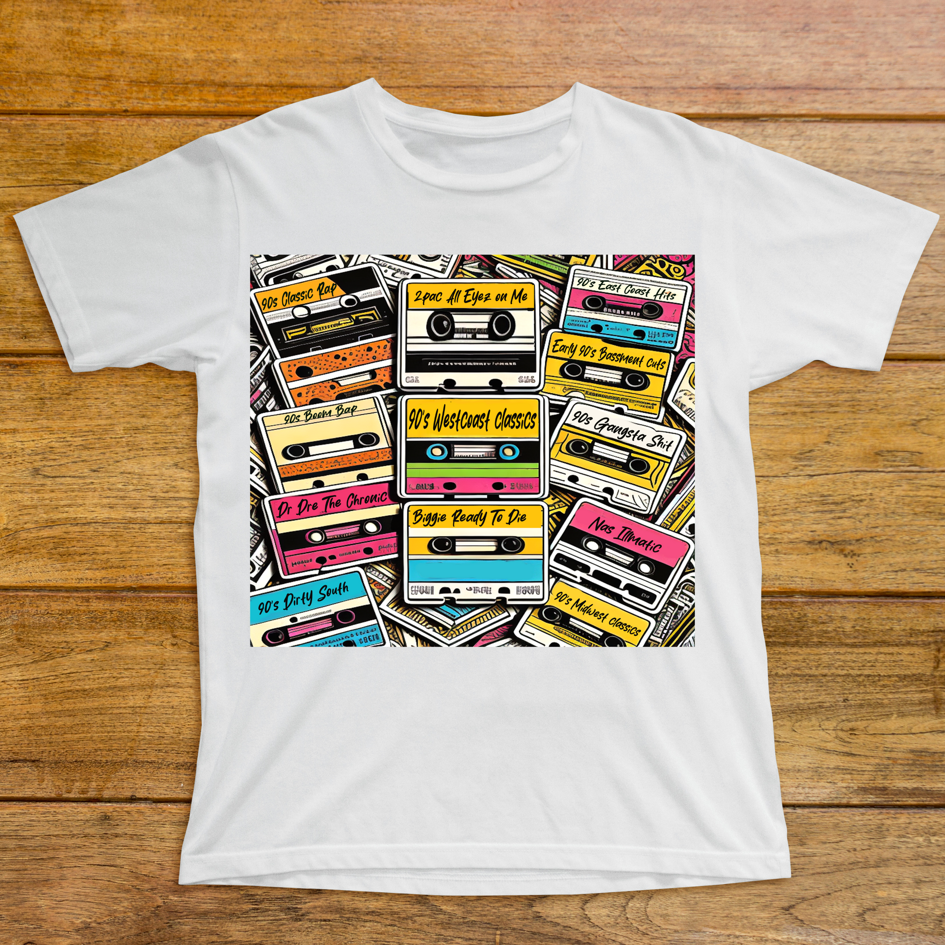 Throwback 90s Hip Hop Cassette Shirt - Premium t-shirt from Lees Krazy Teez - Just $19.95! Shop now at Lees Krazy Teez