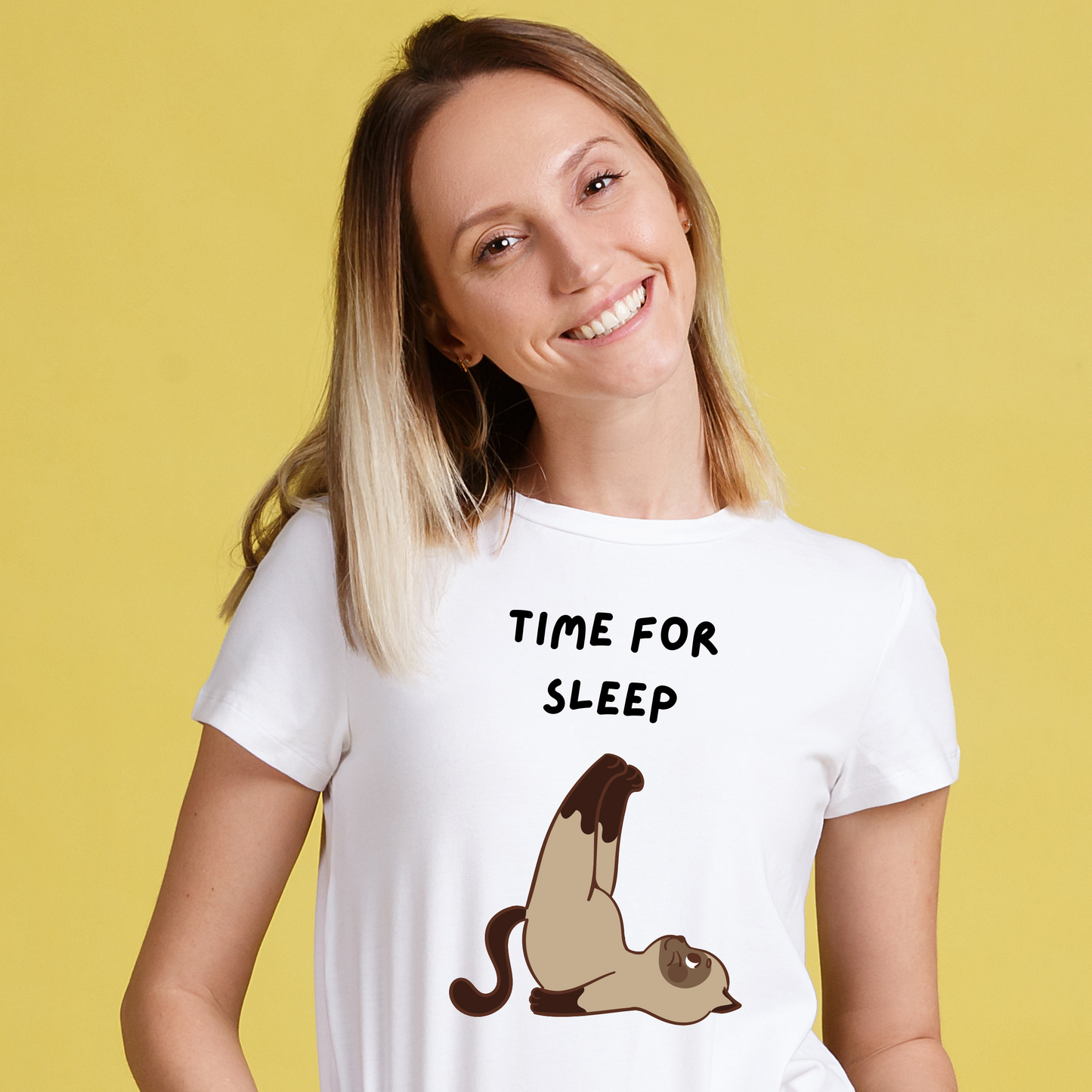 Time for sleep Women's - funny cat t shirts - Premium t-shirt from Lees Krazy Teez - Just $21.95! Shop now at Lees Krazy Teez