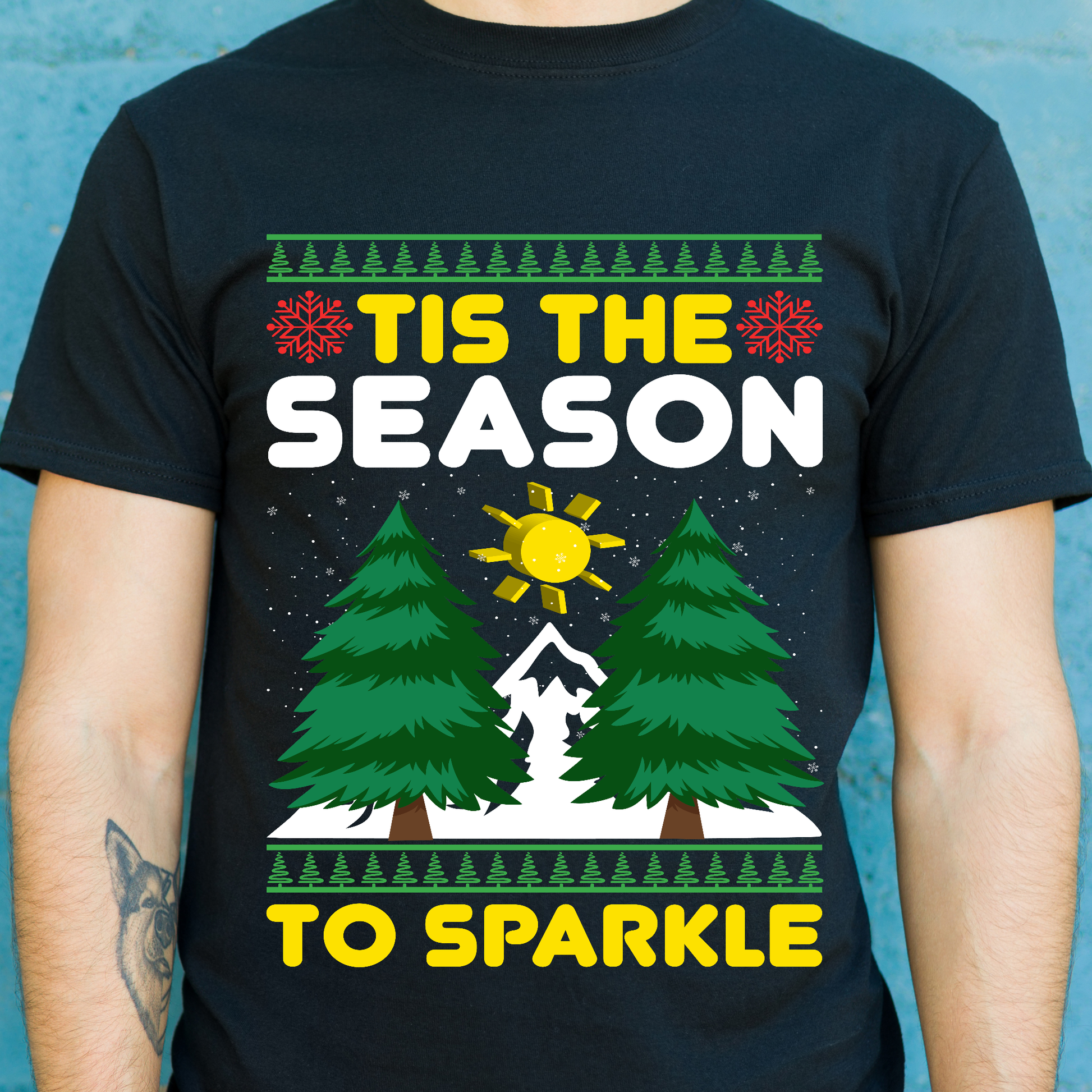 Tis the season to sparkle Christmas Men's t-shirt - Premium t-shirt from Lees Krazy Teez - Just $21.95! Shop now at Lees Krazy Teez