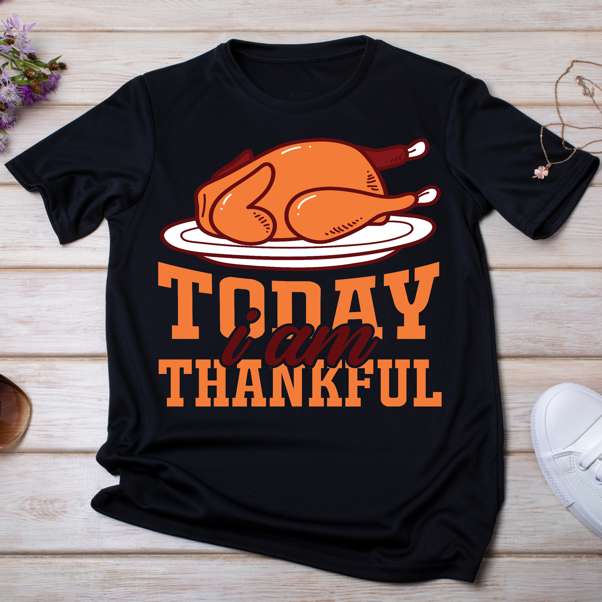 Today i am thankful thanksgiving holiday t-shirt - Premium t-shirt from Lees Krazy Teez - Just $21.95! Shop now at Lees Krazy Teez