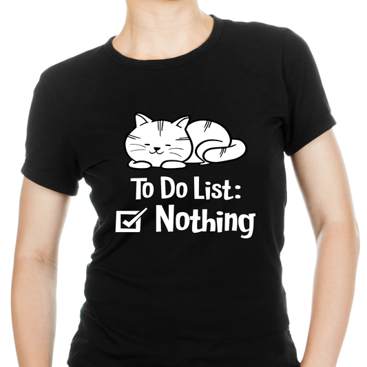 To do list nothing Women's cat t-shirt - Premium t-shirt from Lees Krazy Teez - Just $19.95! Shop now at Lees Krazy Teez