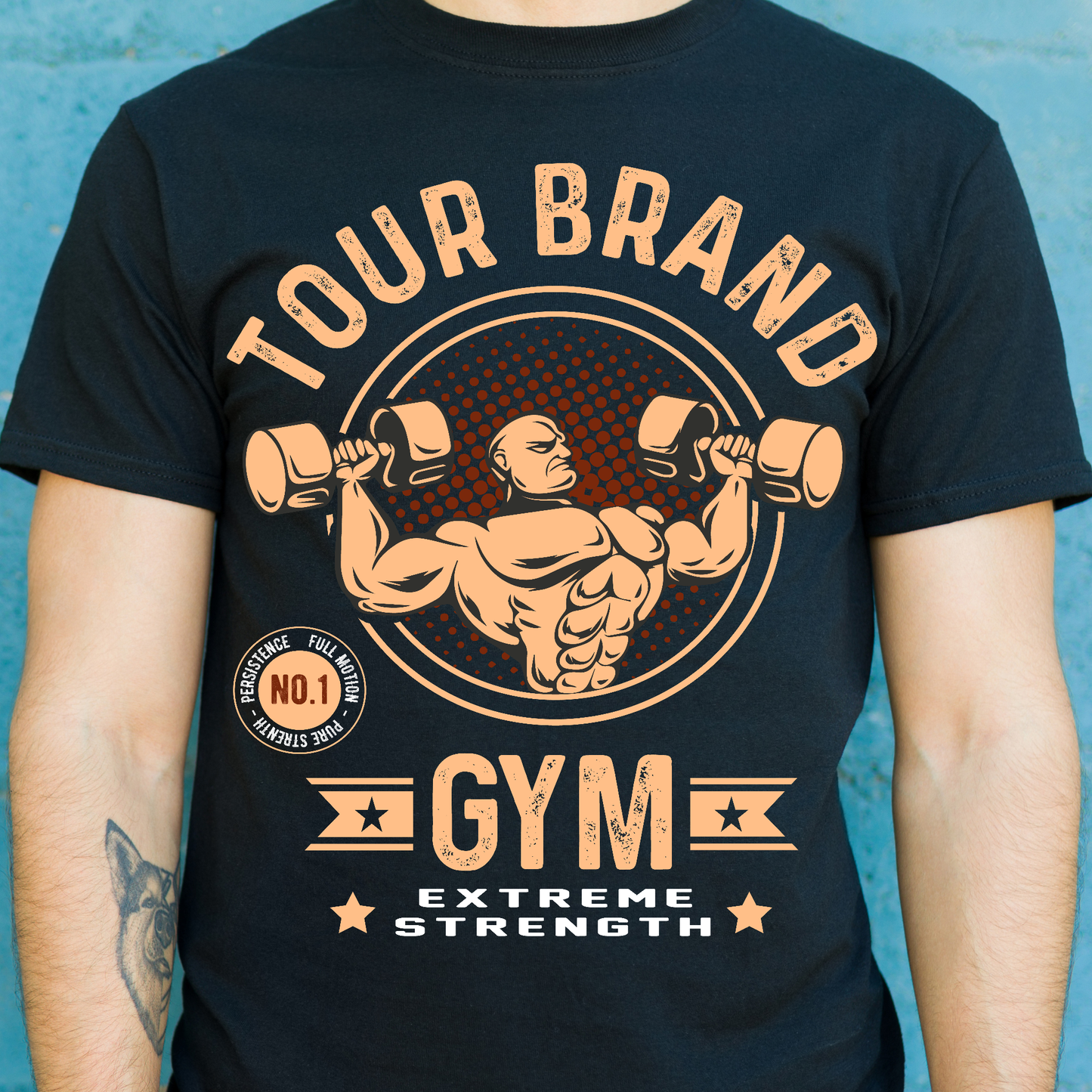 Tourbrand gym extream strength powerlifting t-shirt - Premium t-shirt from Lees Krazy Teez - Just $19.95! Shop now at Lees Krazy Teez