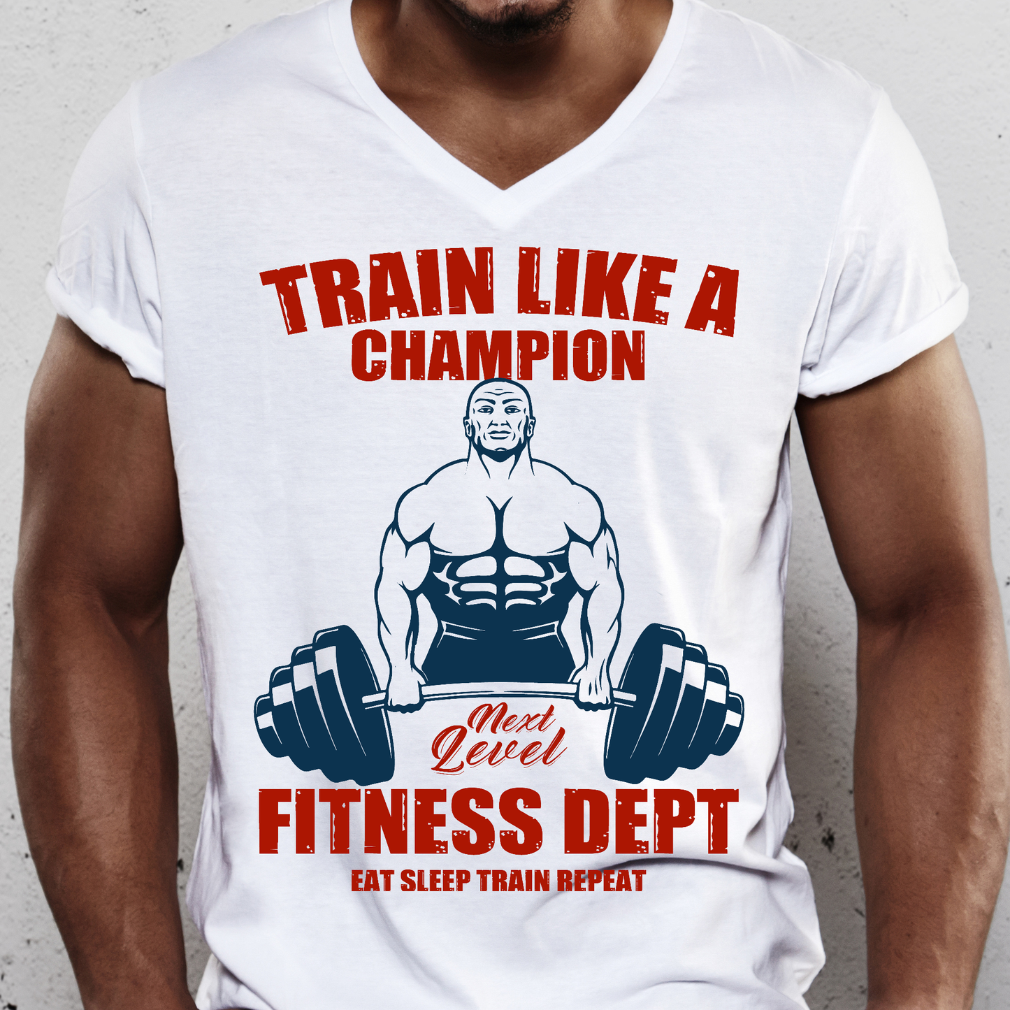 Train like a champion fitness dept Bodybuilding t-shirt - Premium t-shirt from Lees Krazy Teez - Just $19.95! Shop now at Lees Krazy Teez