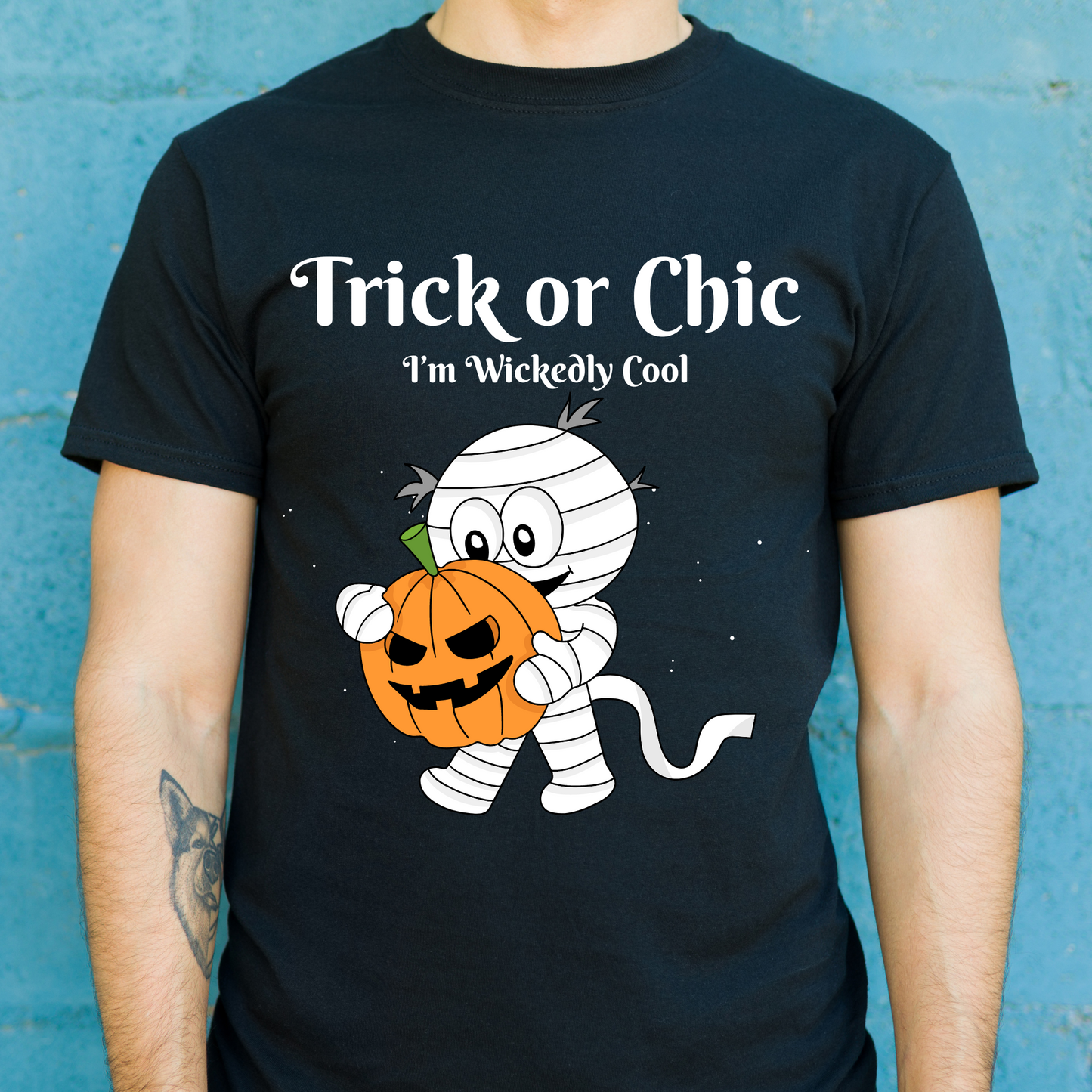 Trick or chic I'm wickedly cool - Men's Halloween t-shirt - Premium t-shirt from Lees Krazy Teez - Just $21.95! Shop now at Lees Krazy Teez