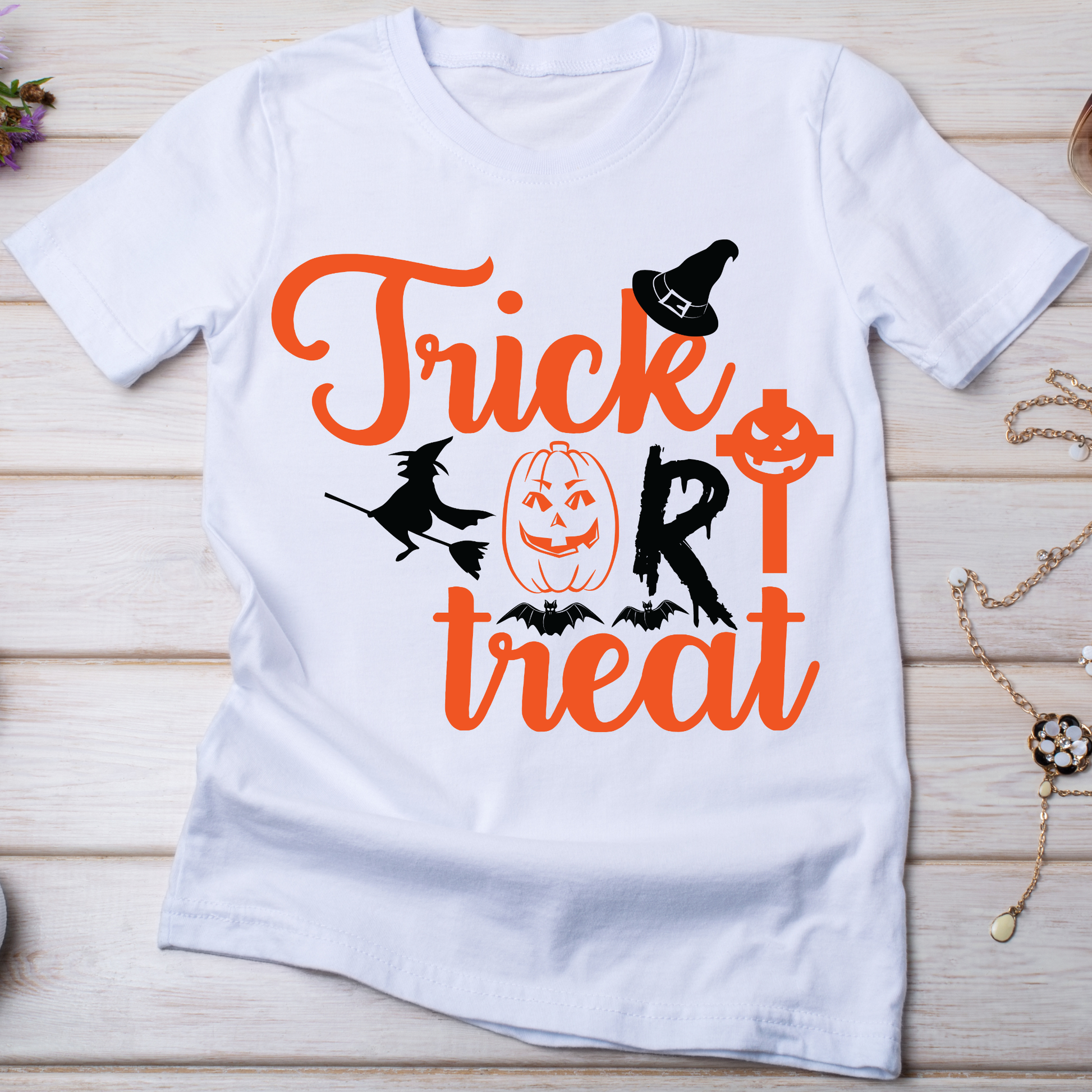 Trick or treat Women's Halloween t-shirt - Premium t-shirt from Lees Krazy Teez - Just $19.95! Shop now at Lees Krazy Teez