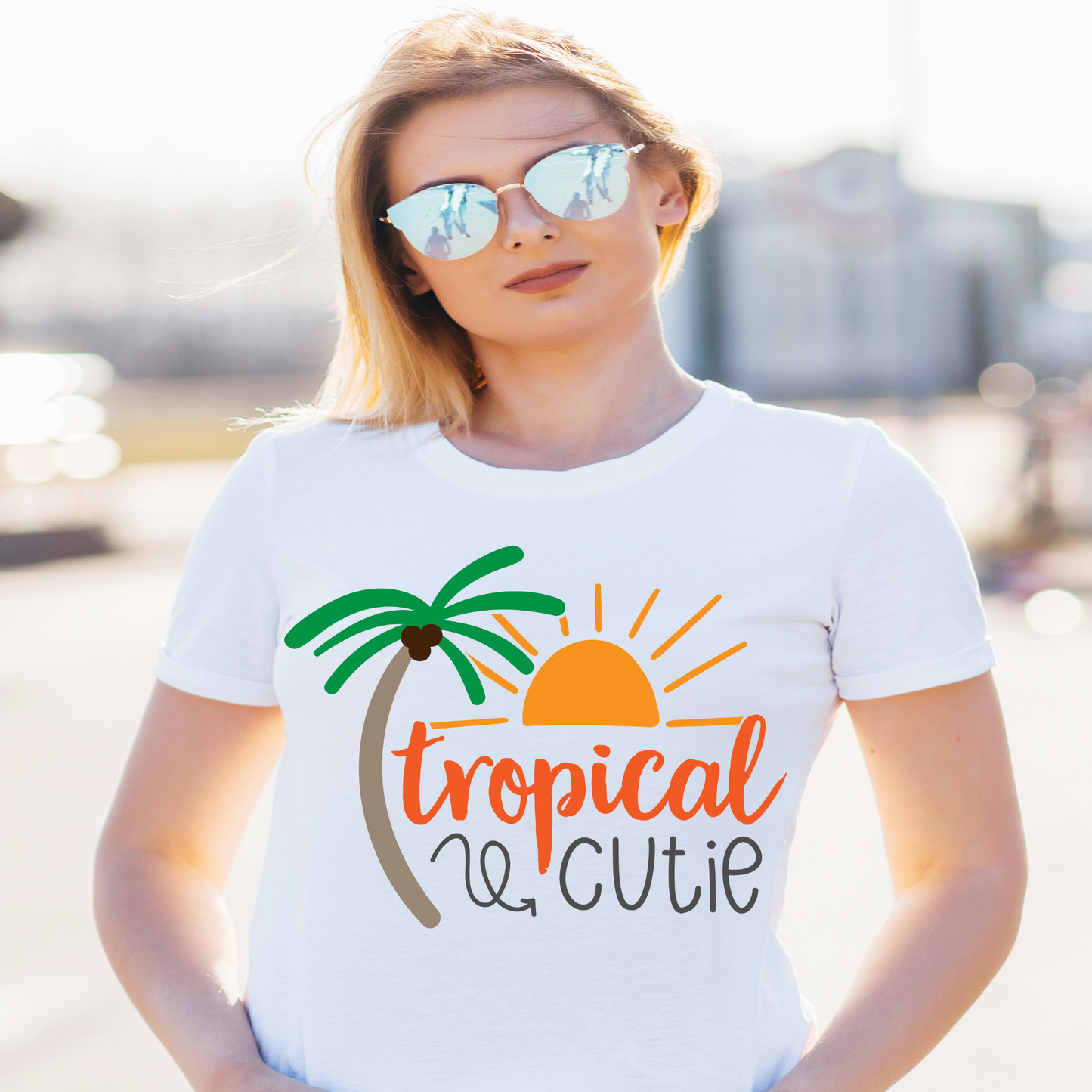 Tropical cutie vacation Women's t-shirt - Premium t-shirt from Lees Krazy Teez - Just $19.95! Shop now at Lees Krazy Teez