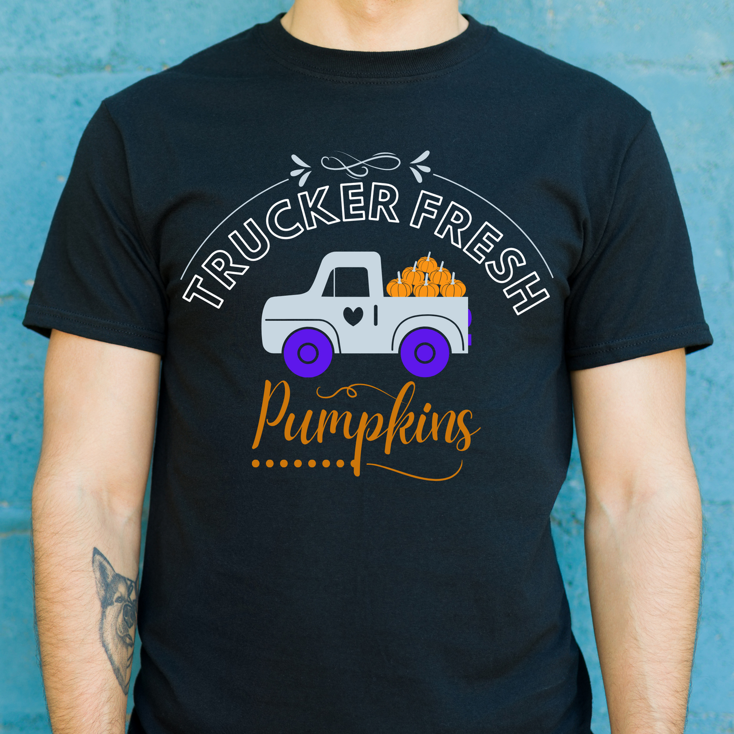 Trucker fresh pumpkins - funny trucker shirt - Premium t-shirt from Lees Krazy Teez - Just $21.95! Shop now at Lees Krazy Teez