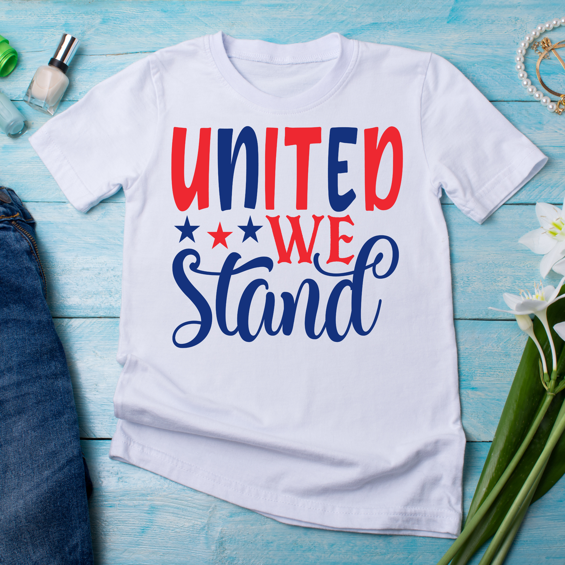 United we stand ladies tee - Women's united states 4th t-shirt - Premium t-shirt from Lees Krazy Teez - Just $21.95! Shop now at Lees Krazy Teez