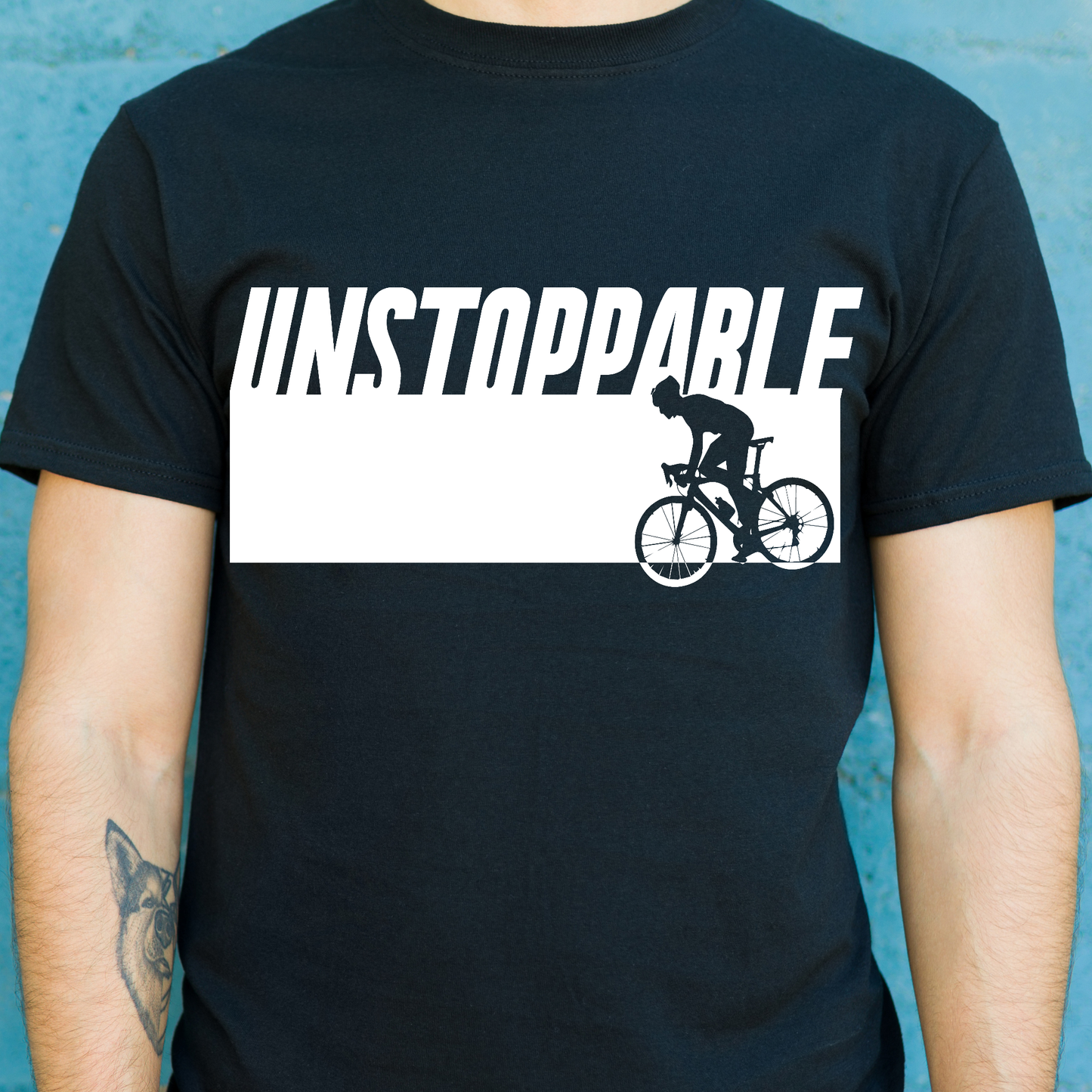 Unstoppable happy Men's bicycle guys t-shirt - Premium t-shirt from Lees Krazy Teez - Just $19.95! Shop now at Lees Krazy Teez