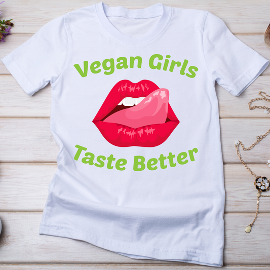 Vegan Girls taste better Women's funny vegan t-shirt - Premium t-shirt from Lees Krazy Teez - Just $19.95! Shop now at Lees Krazy Teez