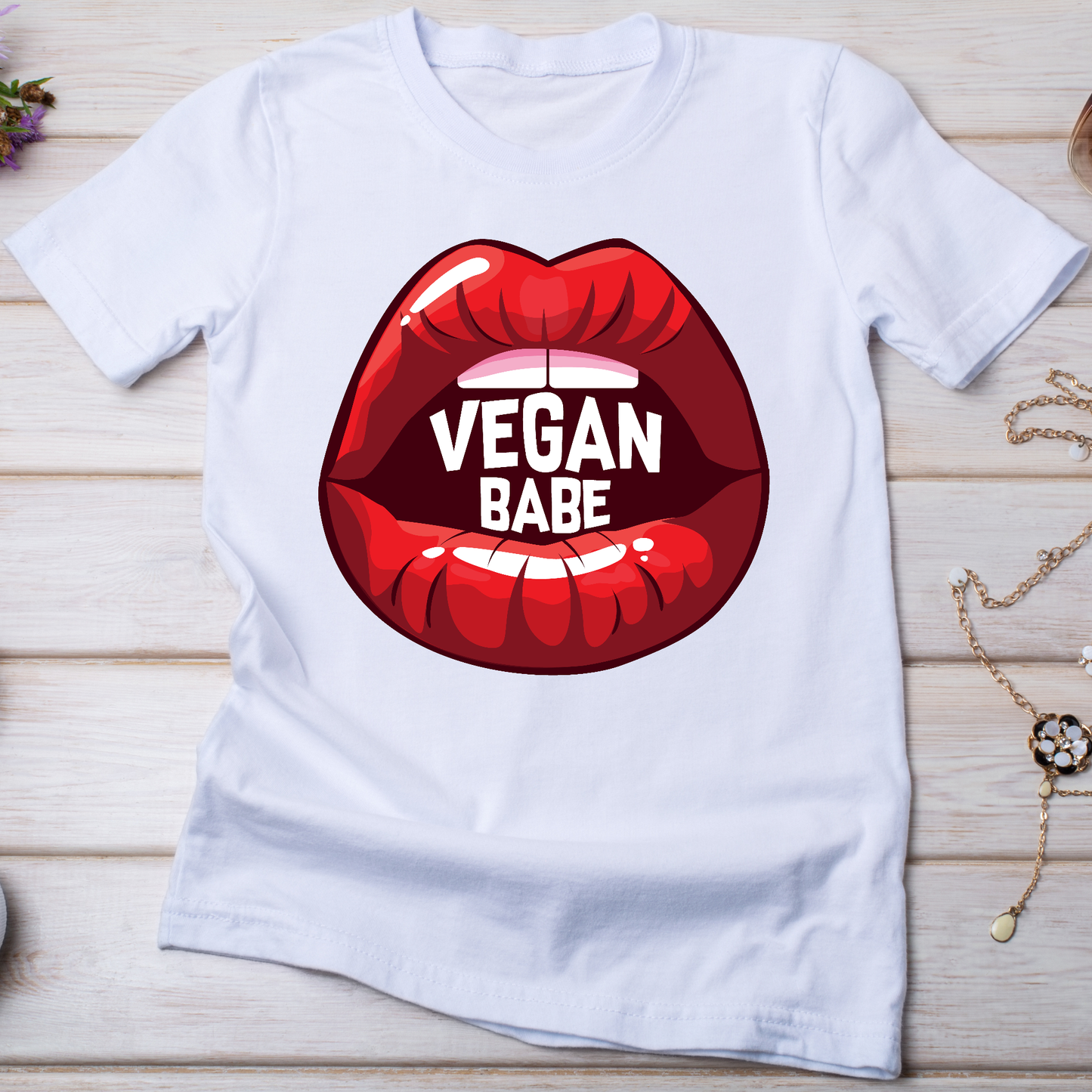 Vegan babe Women's funny vegan t-shirt - Premium t-shirt from Lees Krazy Teez - Just $19.95! Shop now at Lees Krazy Teez