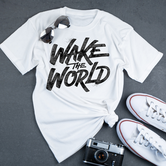 Wake the world awesome Women's t-shirt - Premium t-shirt from Lees Krazy Teez - Just $19.95! Shop now at Lees Krazy Teez