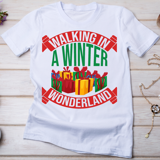 Walking in a winter wonderland Women's Christmas t-shirt - Premium t-shirt from Lees Krazy Teez - Just $19.95! Shop now at Lees Krazy Teez