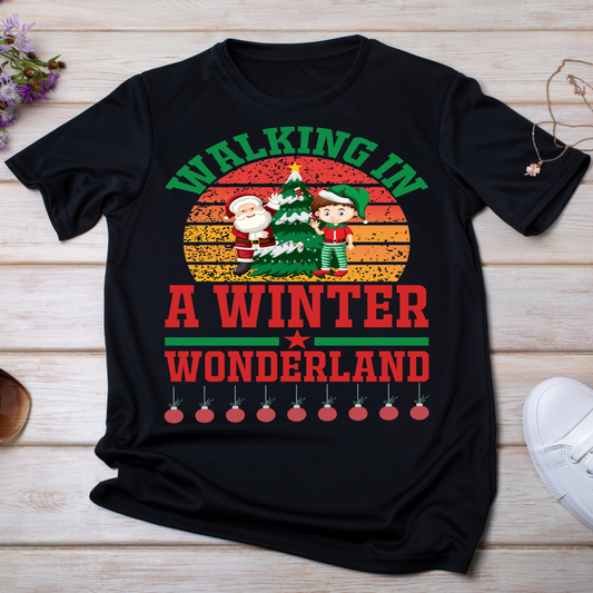 Walking in a winter wonderland Women's Christmas holiday t-shirt - Premium t-shirt from Lees Krazy Teez - Just $21.95! Shop now at Lees Krazy Teez
